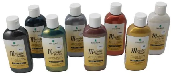 Chestnut Acrylic Paint Metallic Colours 100 ml - Gold
