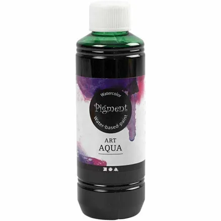 Liquid Watercolour Paint, green, 250 ml/ 1 bottle.