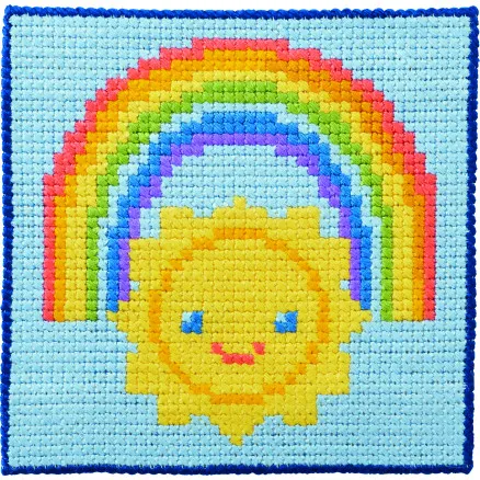 Permin Children's Embroidery Kit Stramaj Sun 25x25cm