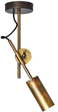 Konsthantverk Stav Spot Single Ceiling Light Raw Brass