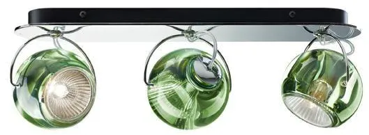 Fabbian Beluga Wall/Ceiling Lamp Tripple Green